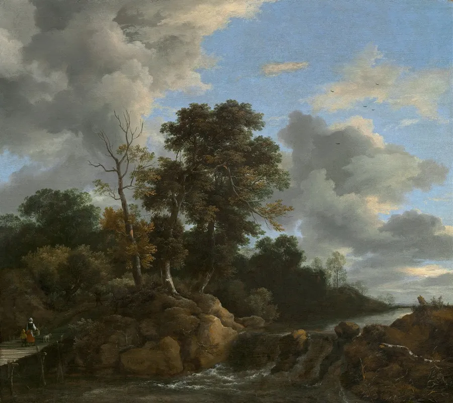 Landscape 10 by Jacob van Ruisdael - Canvas Print