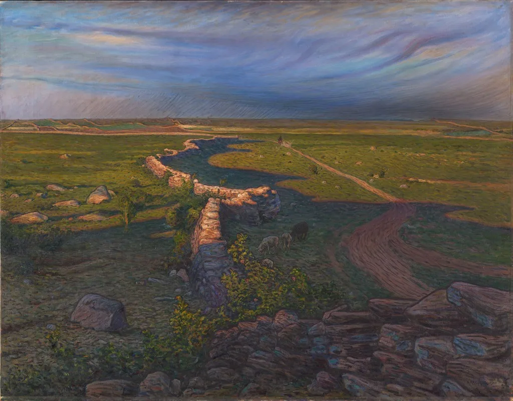 Landscape 140 by Nils Kreuger - Canvas Print