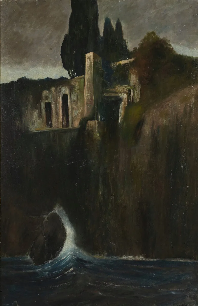 Landscape 162 by Arnold Böcklin - Canvas Print