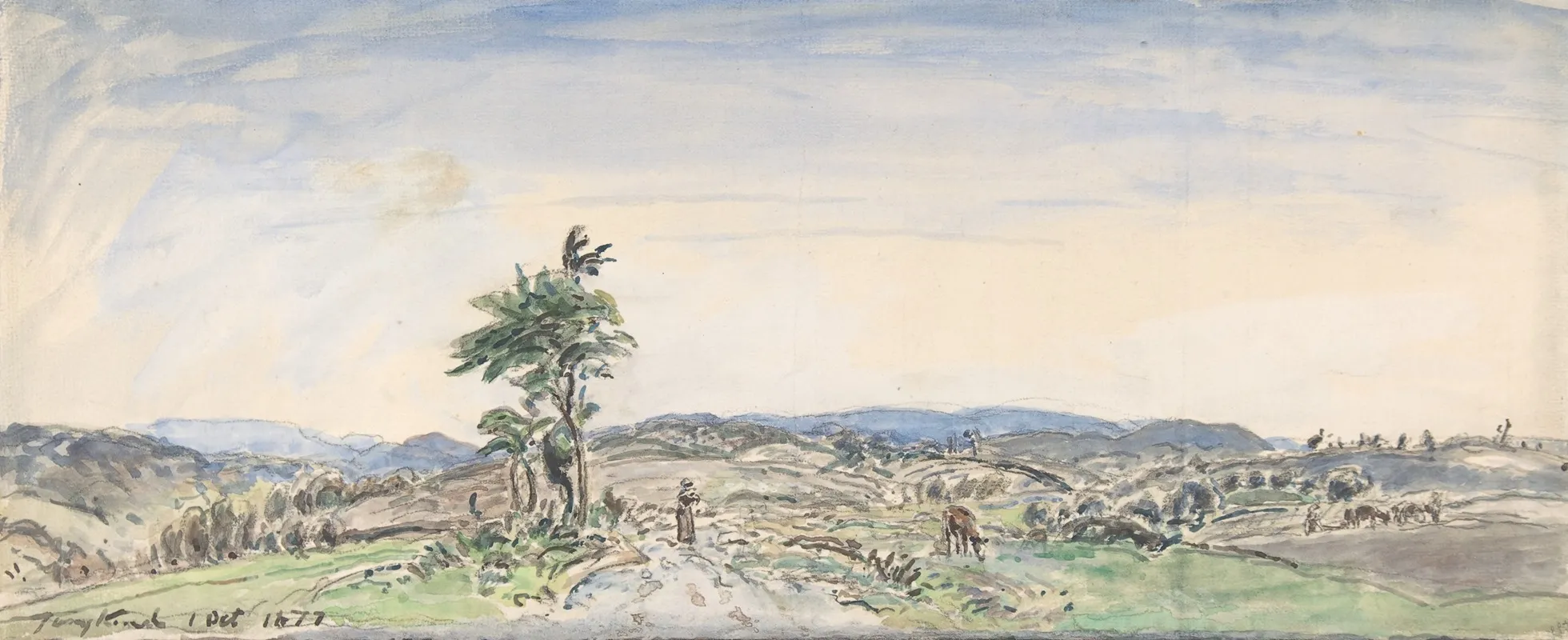 Landscape 173 by Johan Barthold Jongkind - Canvas Print