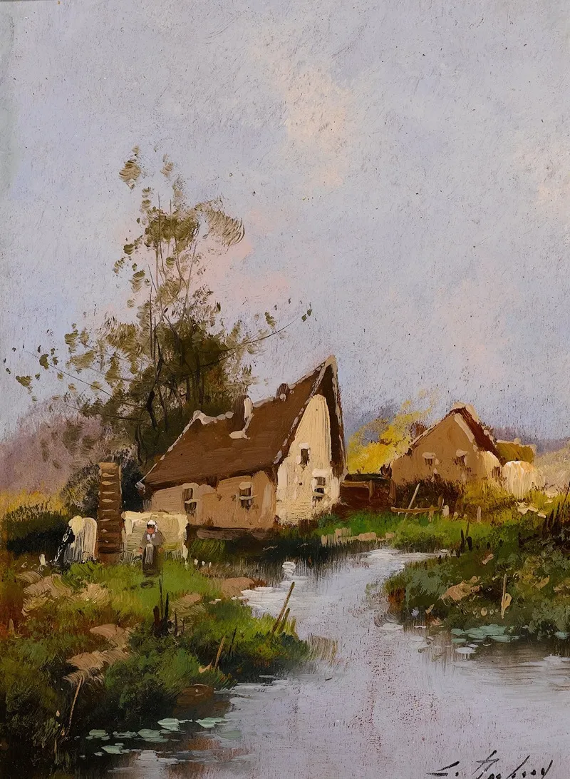 Landscape 235 by Eugène Galien-Laloue - Canvas Print