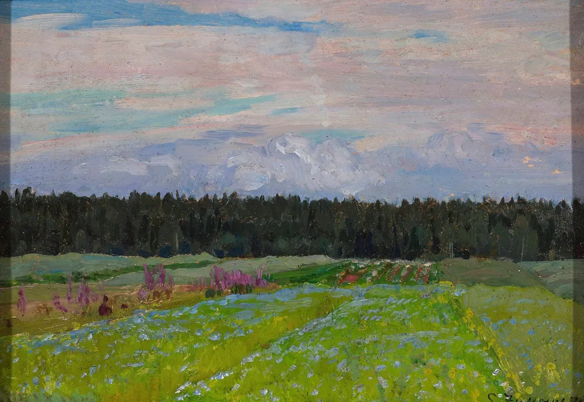 Landscape 286 by Stanislaw Zukowski - Canvas Print