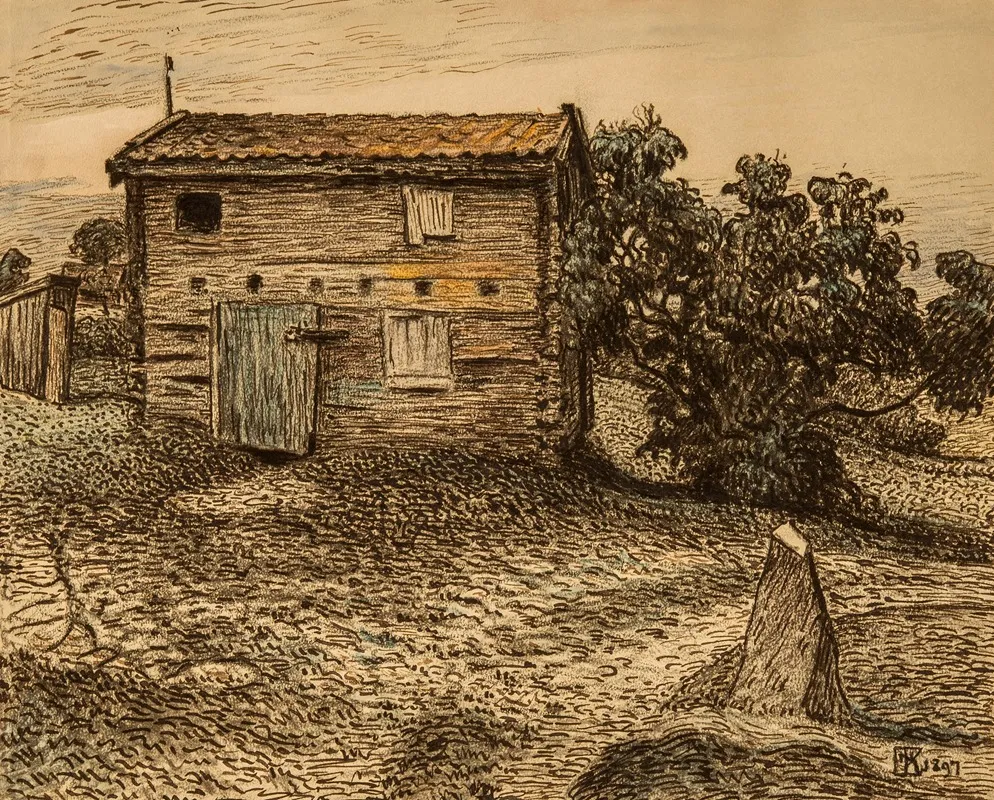 Landscape 309 by Nils Kreuger - Canvas Print