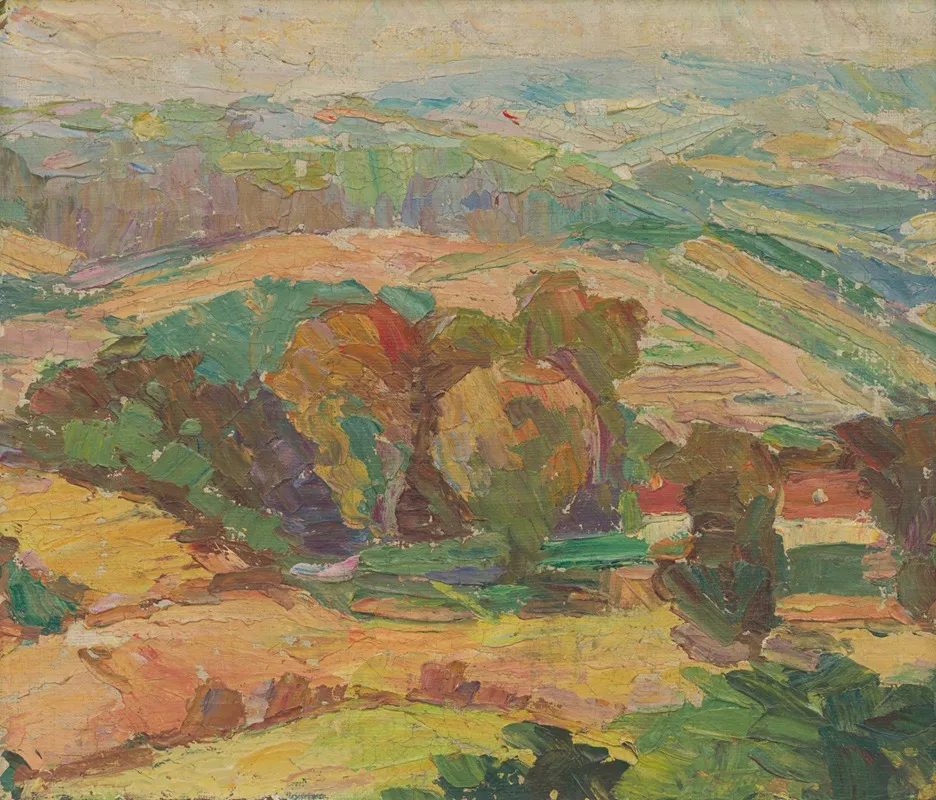 Landscape 397 by Bohumil Hanák - Canvas Print