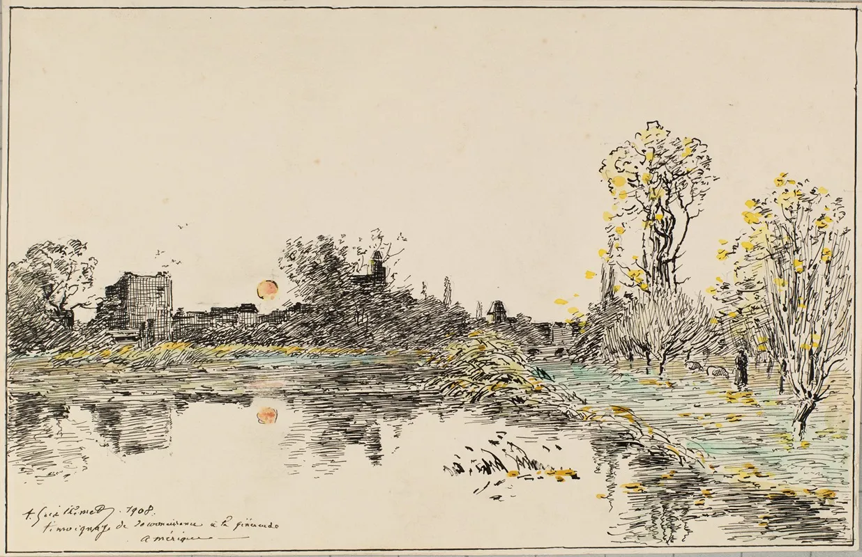 Landscape 403 by Antoine Guillemet - Canvas Print