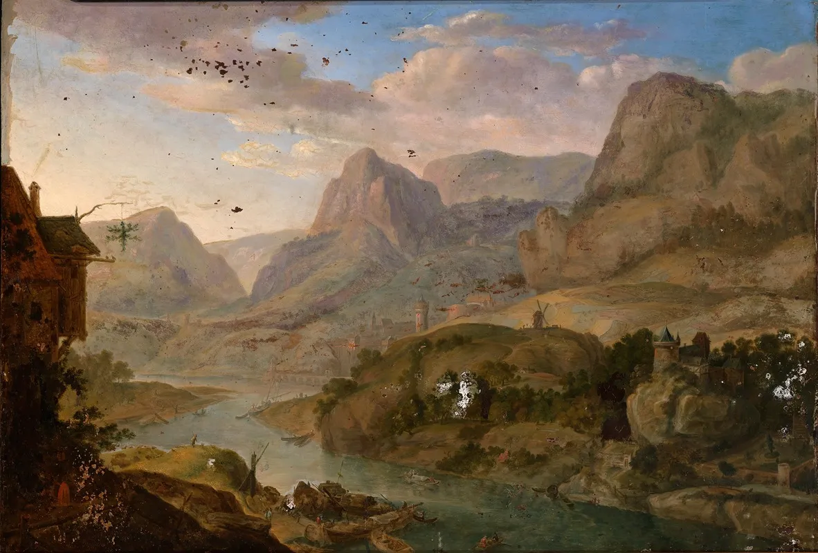 Landscape 78 by Herman Saftleven - Canvas Print
