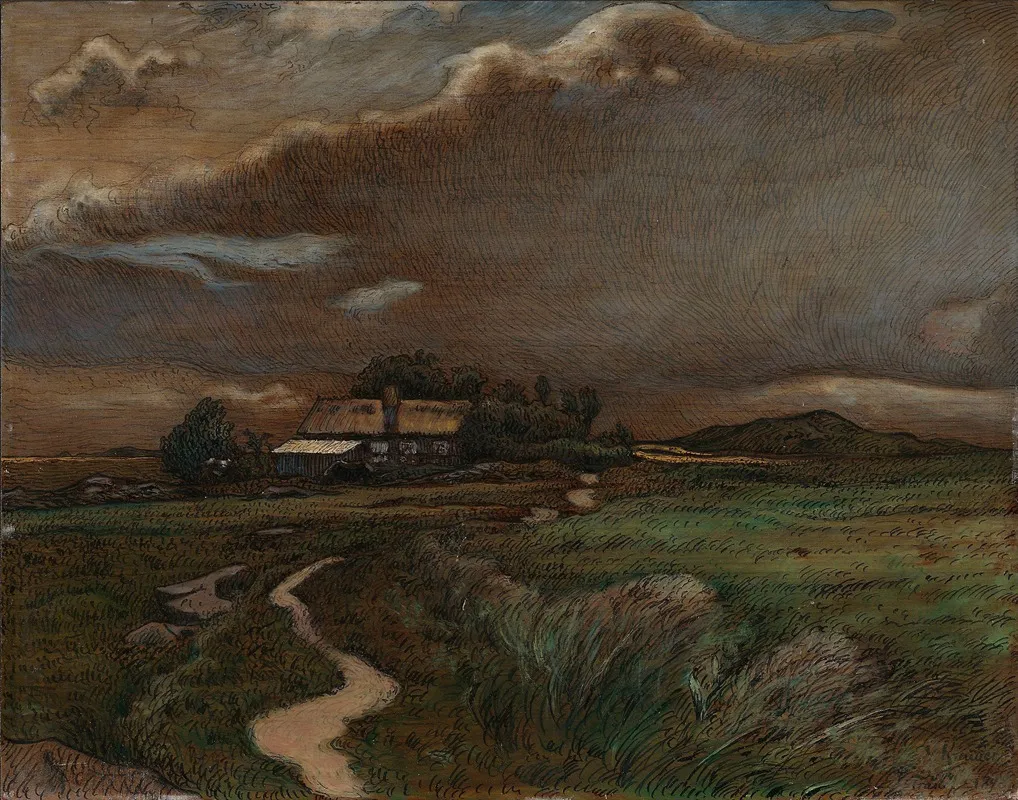 Landscape 90 by Nils Kreuger - Canvas Print