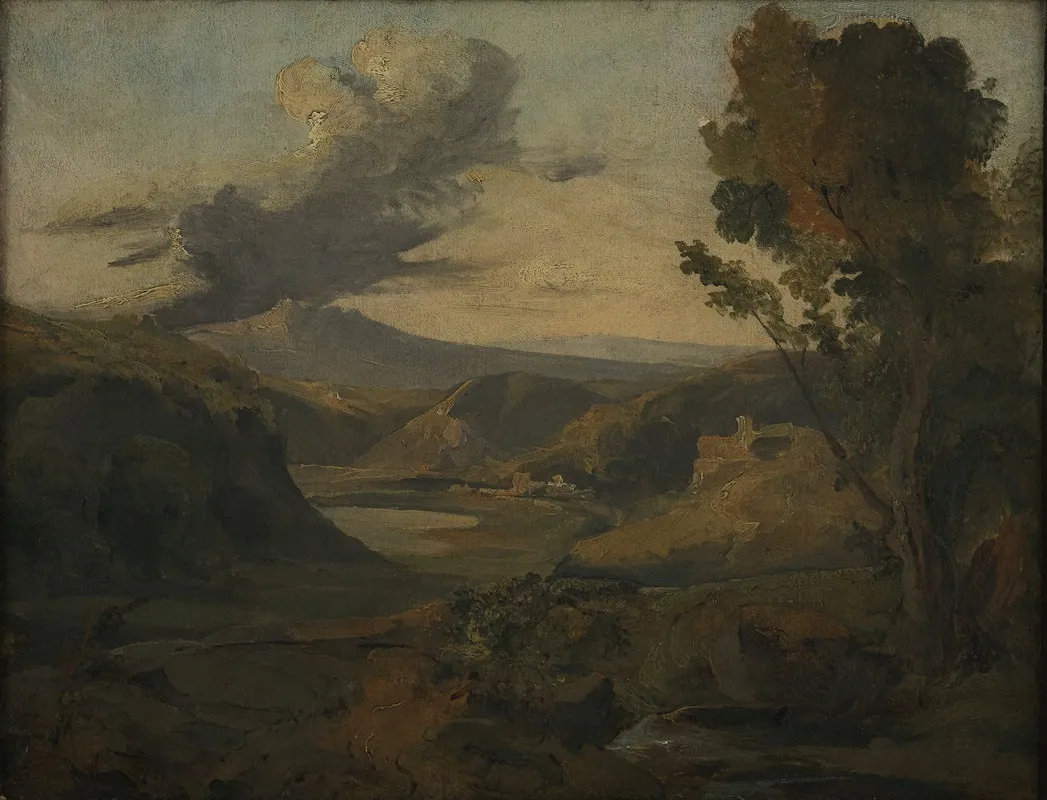 Landscape Auvergne by Théodore Rousseau - Canvas Print