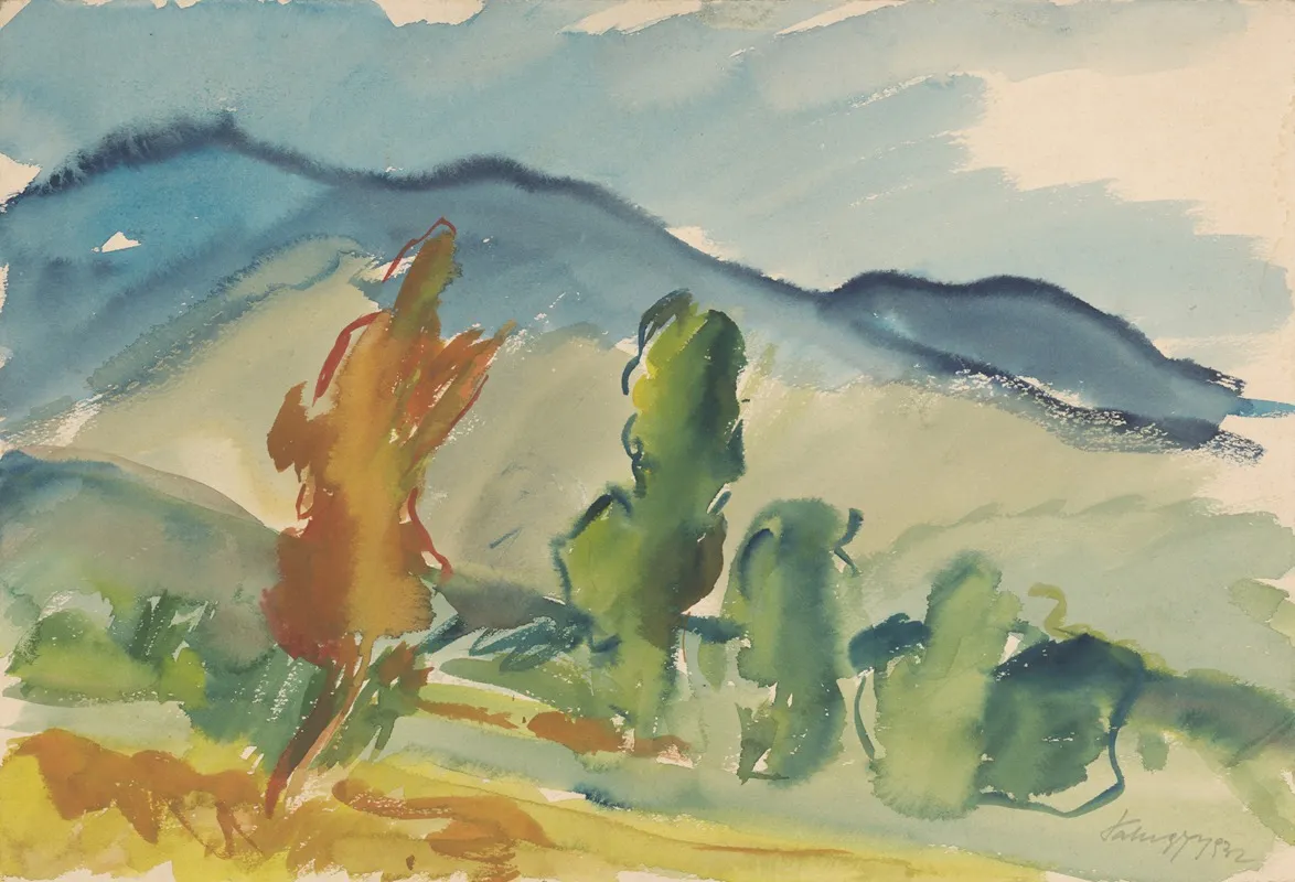 Landscape Below The Mountains