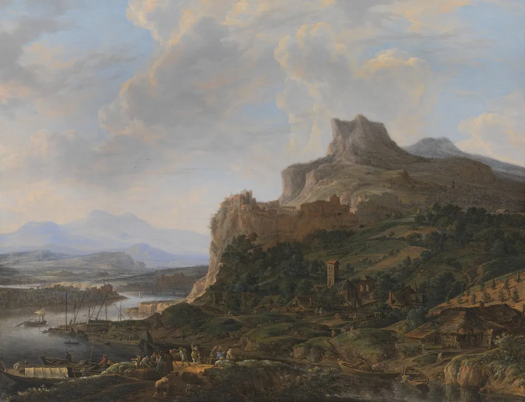 Landscape By The Rhine by Herman Saftleven - Canvas Print