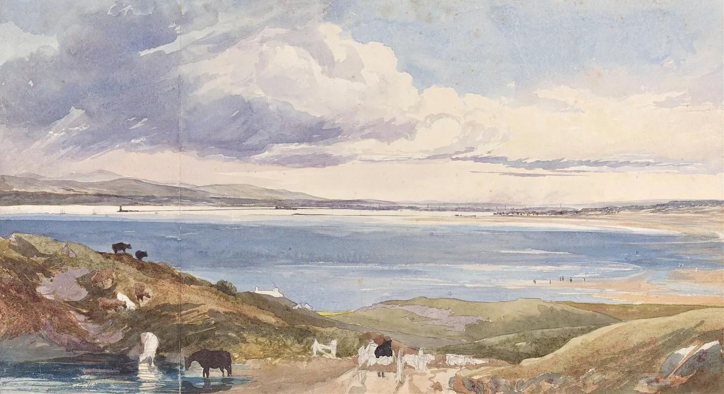 Landscape By The Shore With Road In Foreground