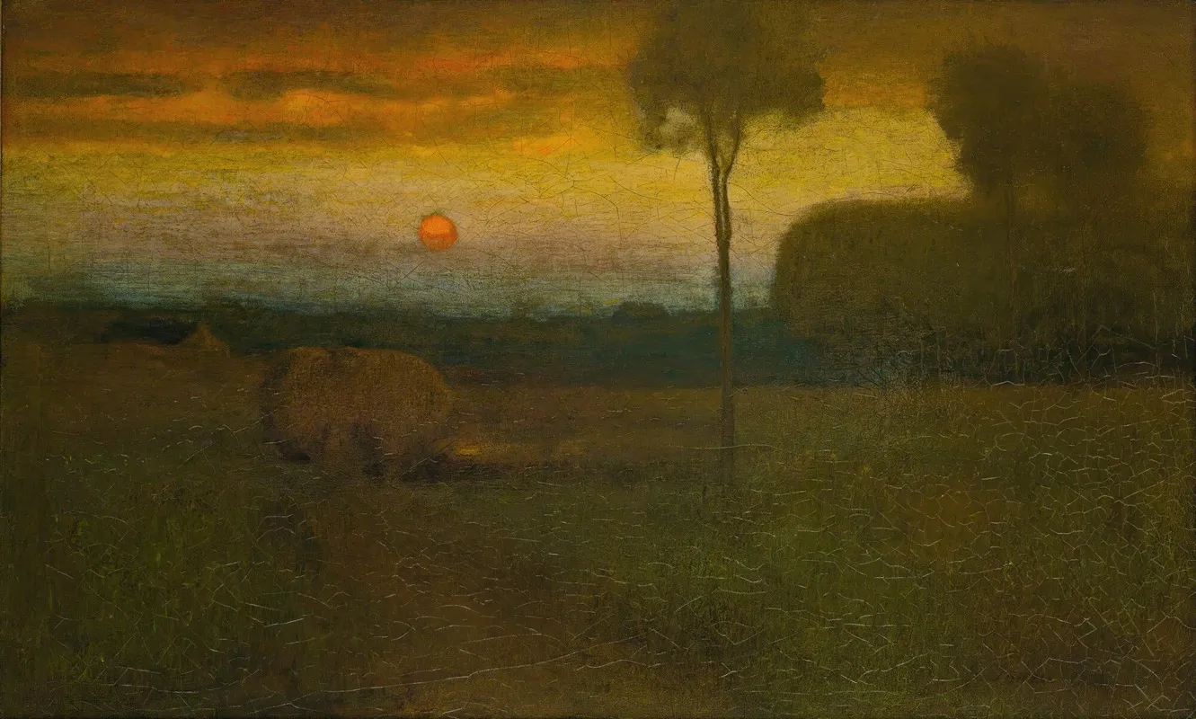 Landscape Evening Landscape by George Inness - Canvas Print