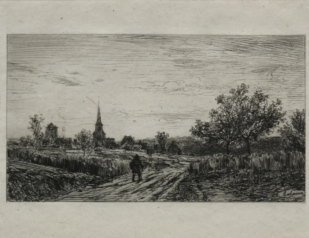 Landscape Evening Returning Home by Maxime Lalanne - Canvas Print