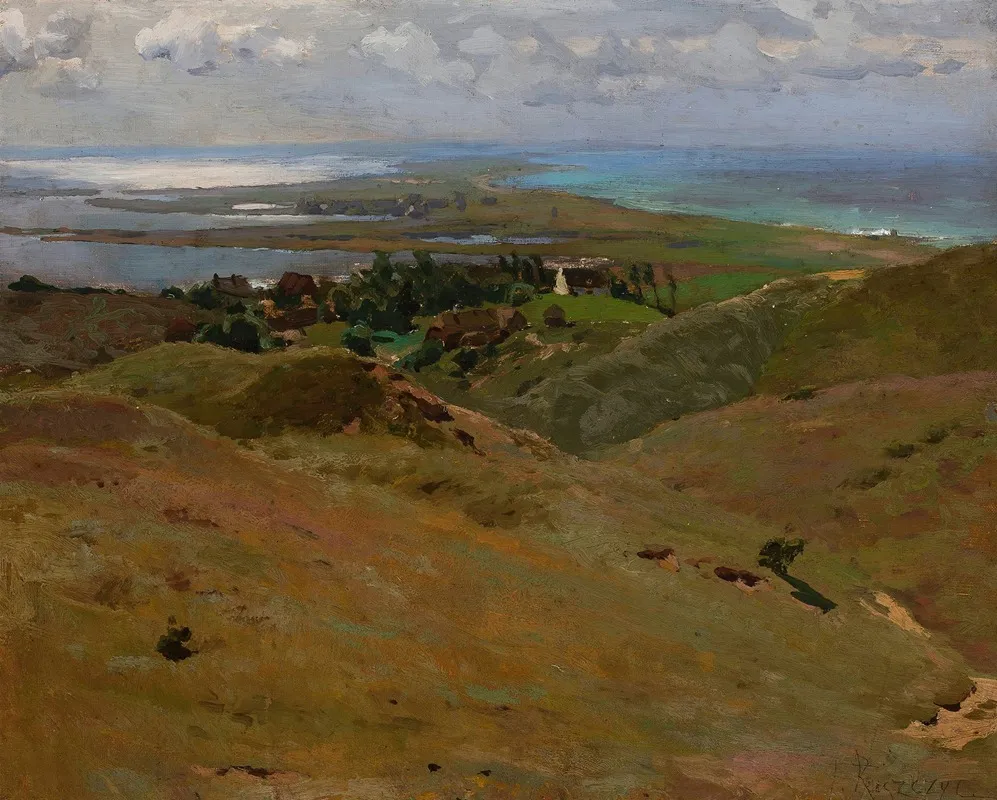 Landscape From Bornholm by Ferdynand Ruszczyc - Canvas Print