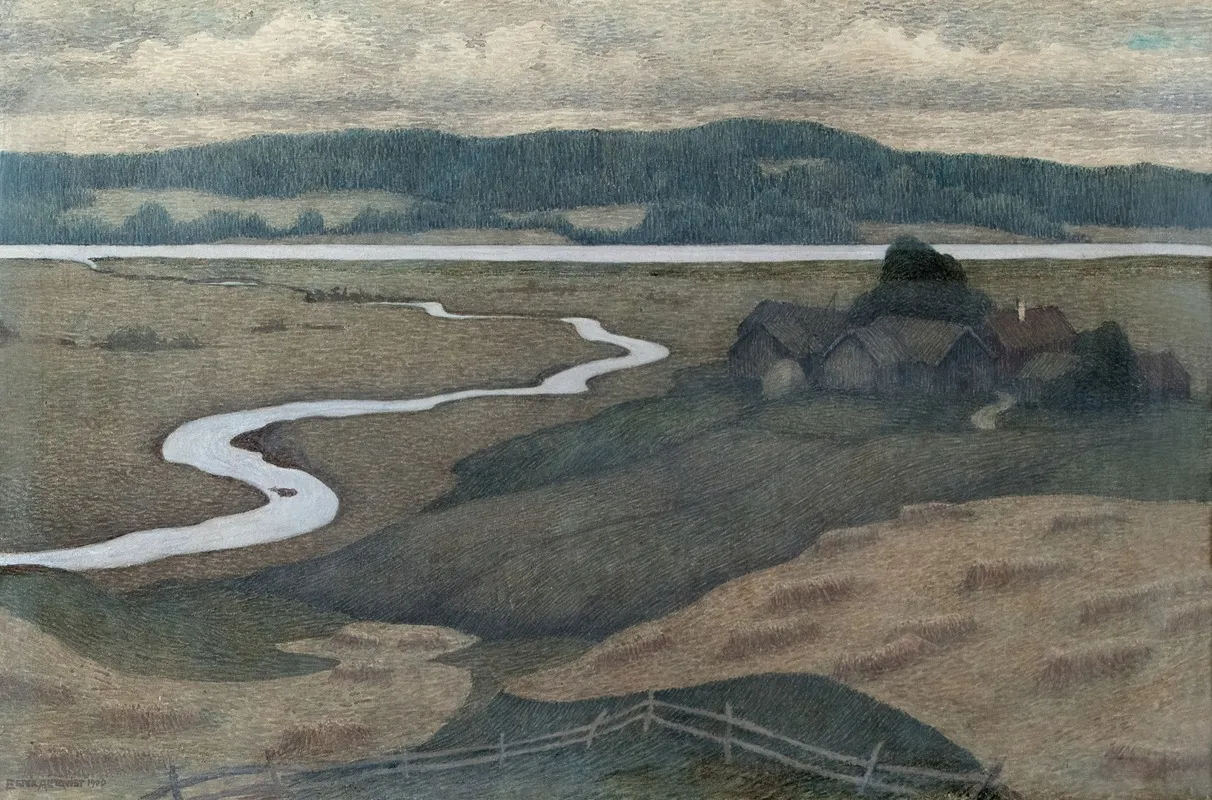 Landscape From Svartadalen by Ester Almqvist - Canvas Print