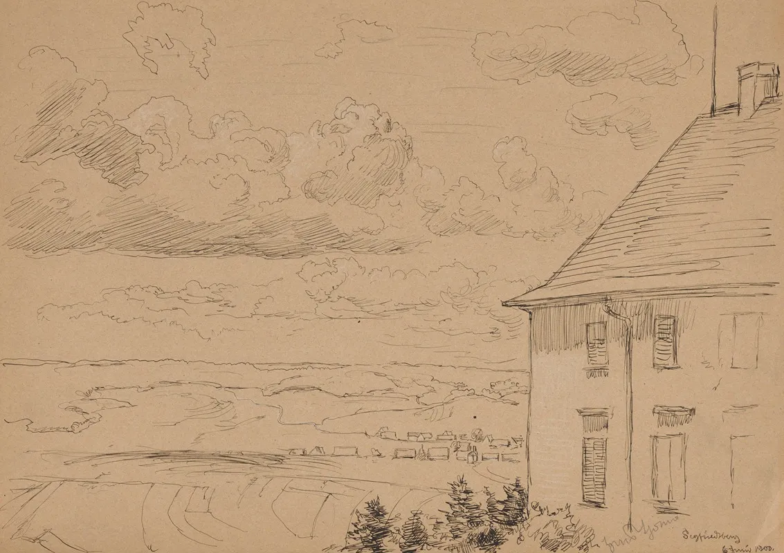 Landscape From The Seyfriedsberg Area With A Fragment Of A House