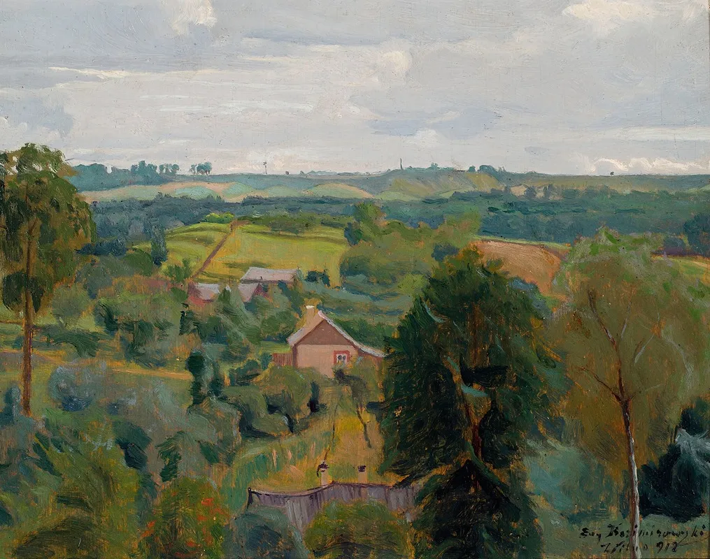 Landscape From Vilnius by Marcin Eugeniusz Kazimirowski - Canvas Print