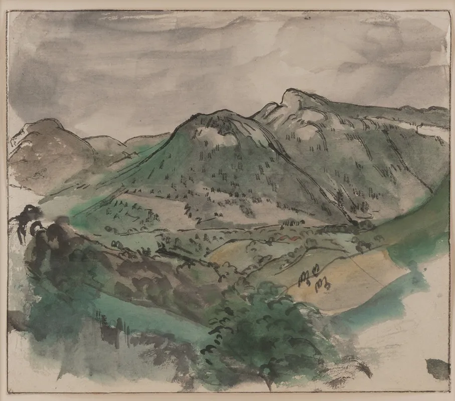 Landscape Ii Puy De Dome by Jules Chadel - Canvas Print