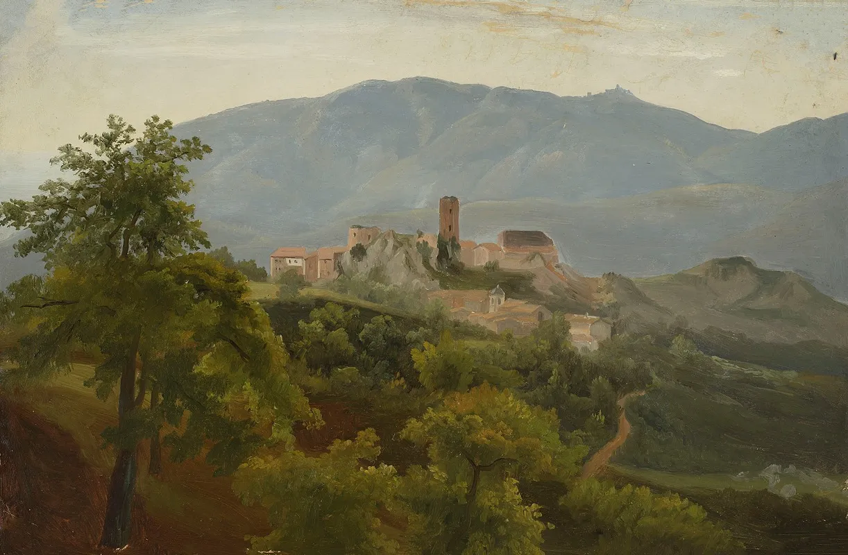 Landscape In Northern Italy by Chrystian Breslauer - Canvas Print