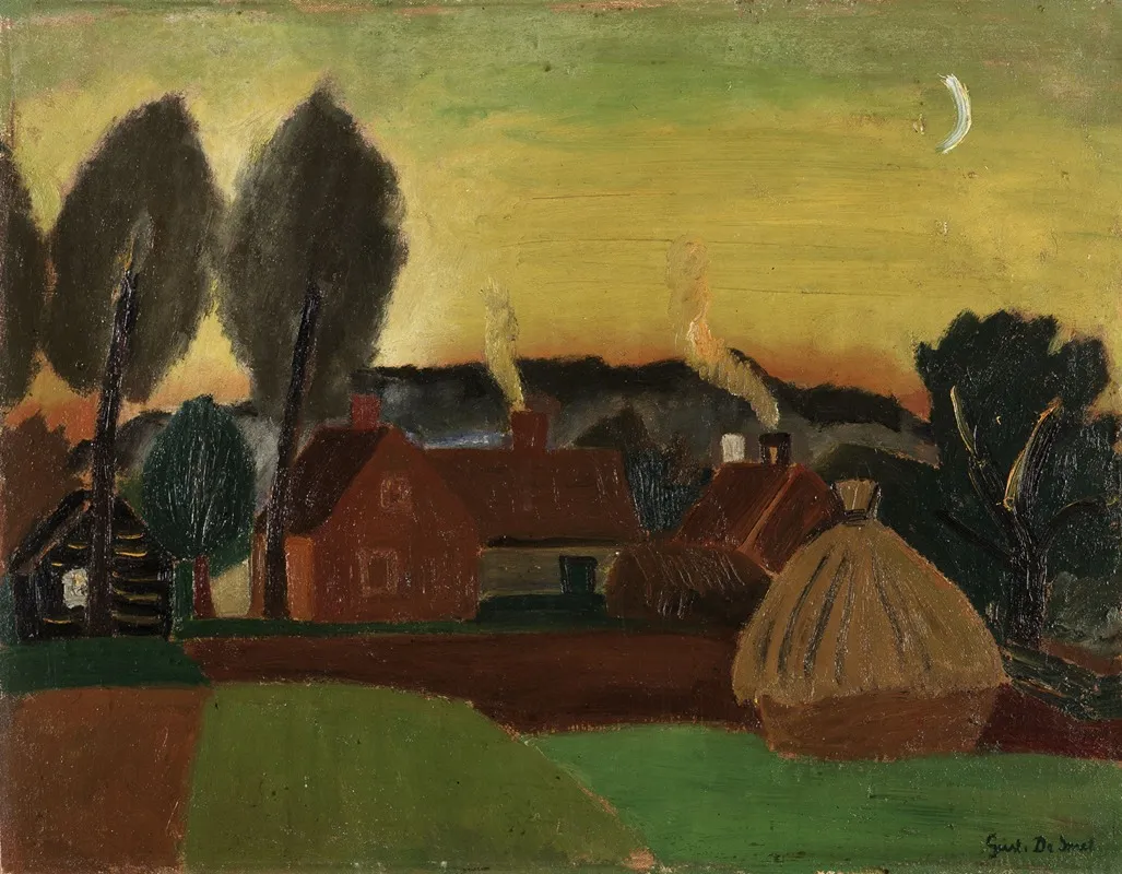 Landscape In The Evening 2 by Gustave De Smet - Canvas Print