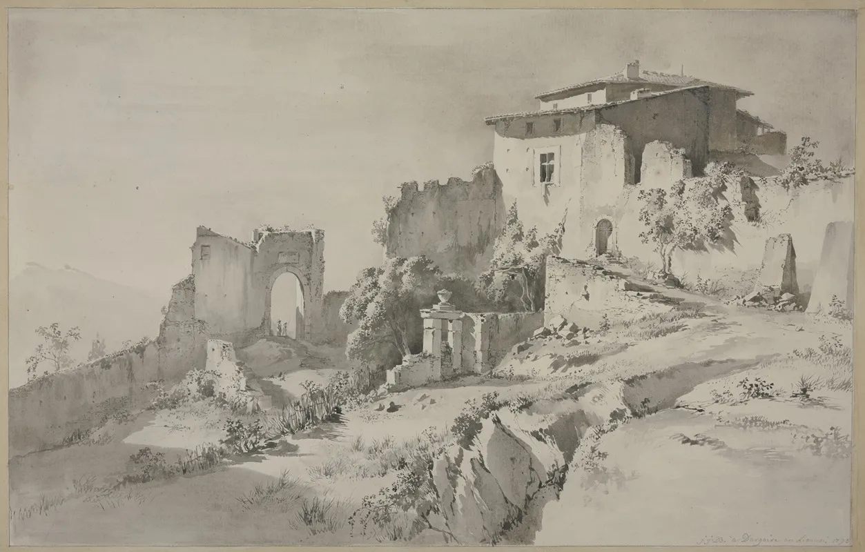 Landscape Near Dargoire by Jean-Jacques de Boissieu - Canvas Print