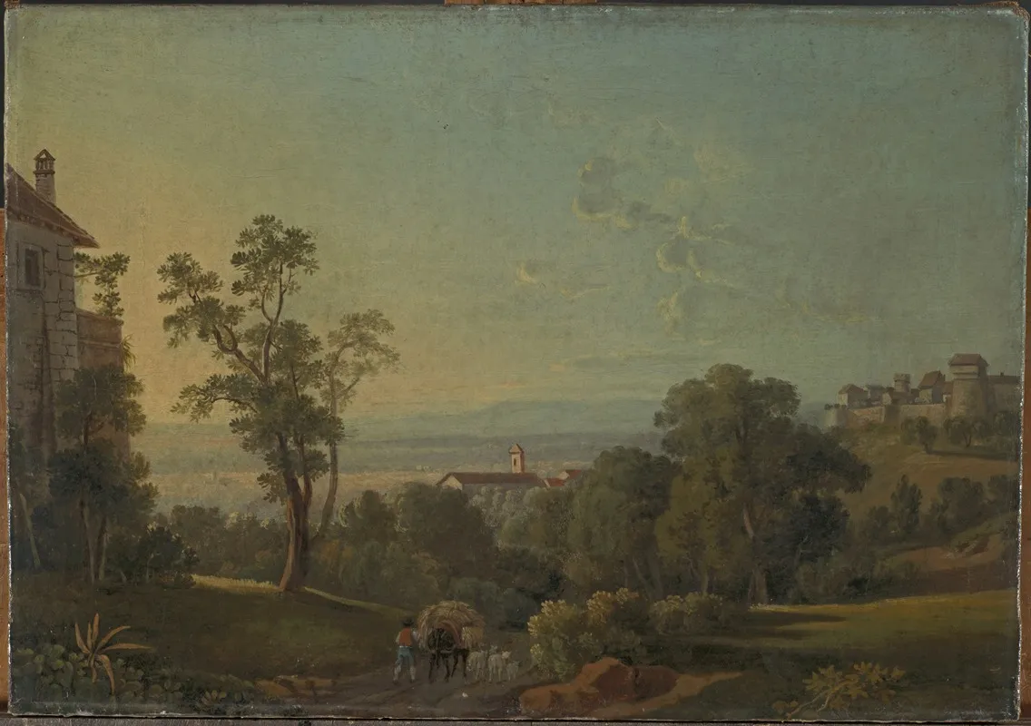 Landscape Near Frascati by Peter Birmann - Canvas Print