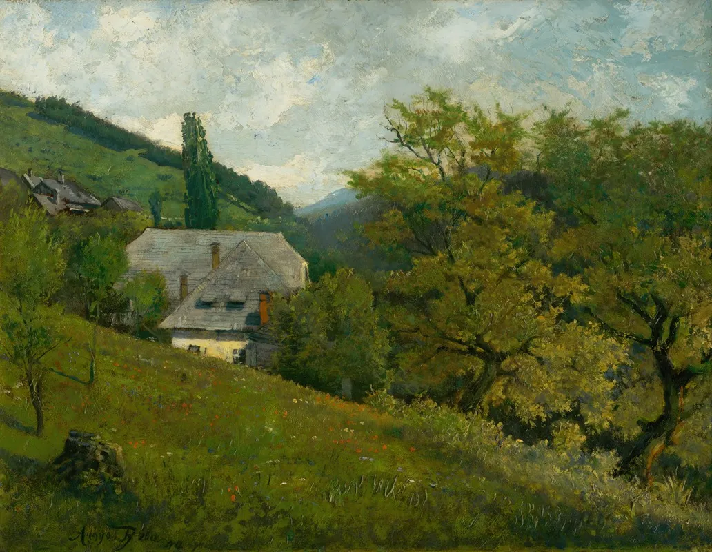 Landscape Near Kremnica by Vojtech Angyal - Canvas Print