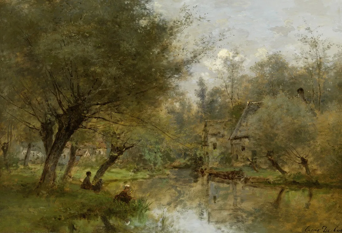 Landscape Near Saint Germain En Laye by César De Cock - Canvas Print