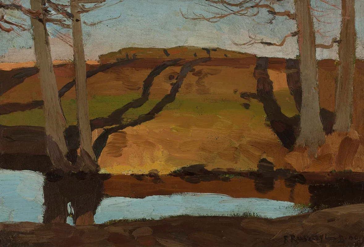 Landscape Stream by Ferdynand Ruszczyc - Canvas Print