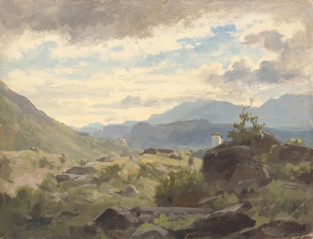 Landscape Study 19 by Jan Nowopacký - Canvas Print