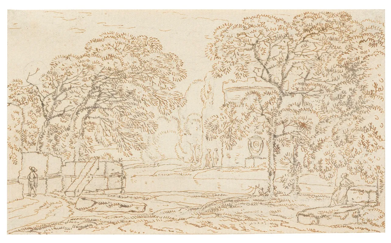 Landscape Study 22 by Franz Kobell - Canvas Print