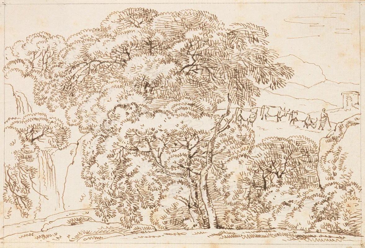 Landscape Study 23 by Franz Kobell - Canvas Print