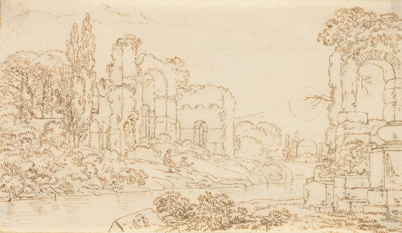 Landscape Study 26 by Franz Kobell - Canvas Print