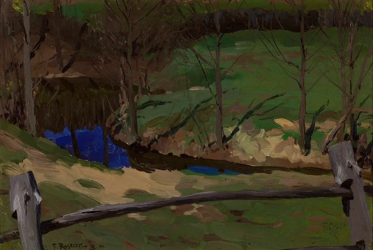 Landscape Study In Bohdanow by Ferdynand Ruszczyc - Canvas Print