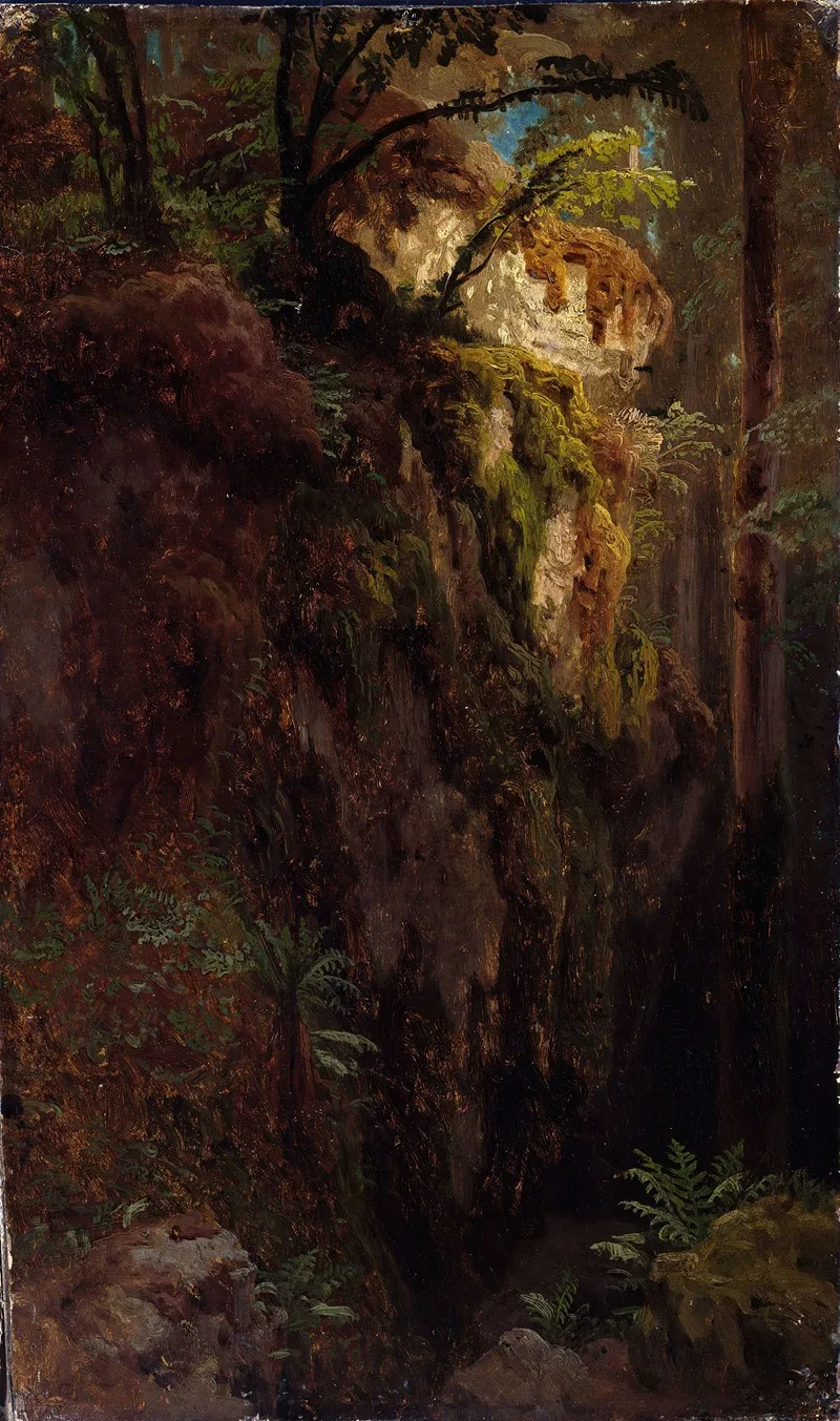 Landscape Study With A Ravine