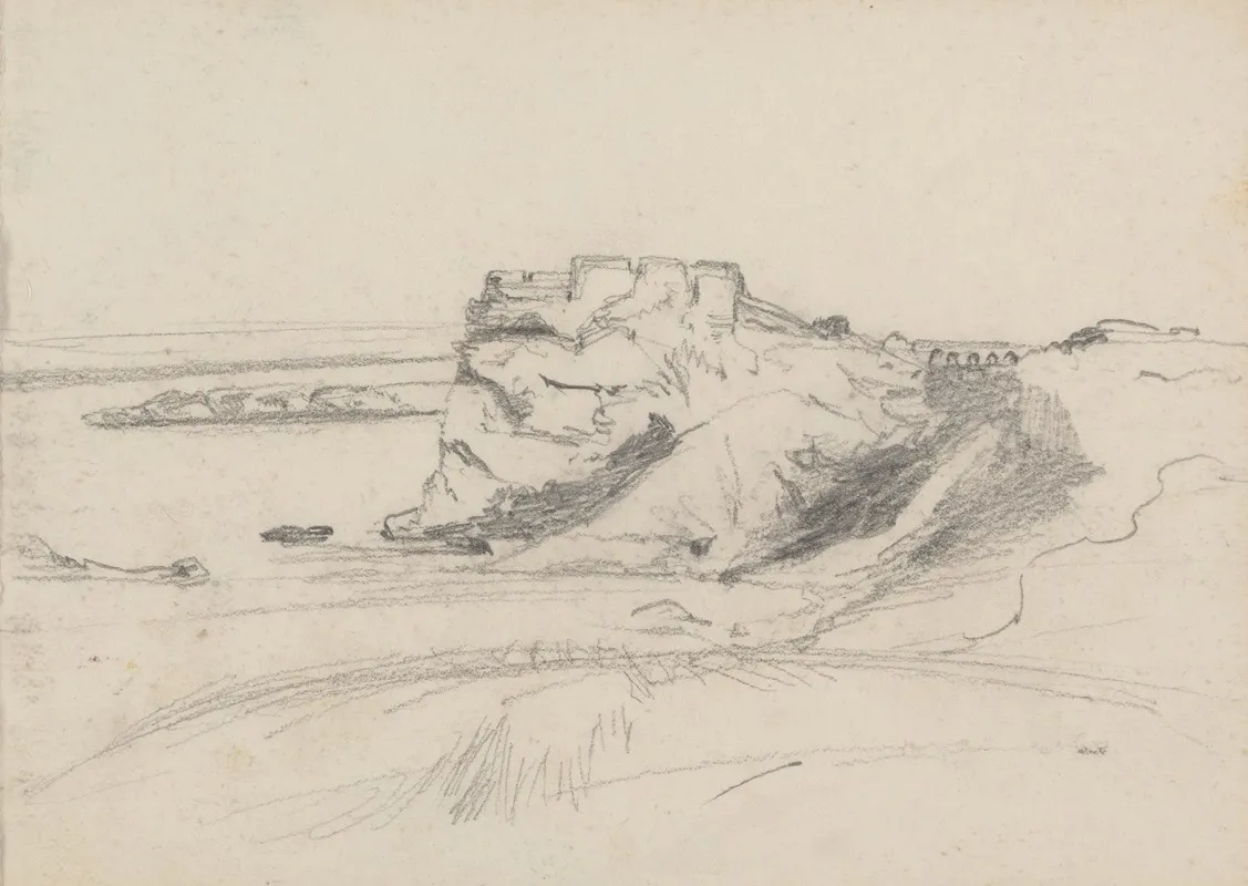 Landscape Study With Cliff