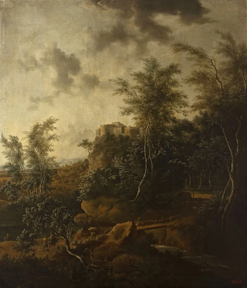 Landscape With A Castle 4 by Frederik de Moucheron - Canvas Print