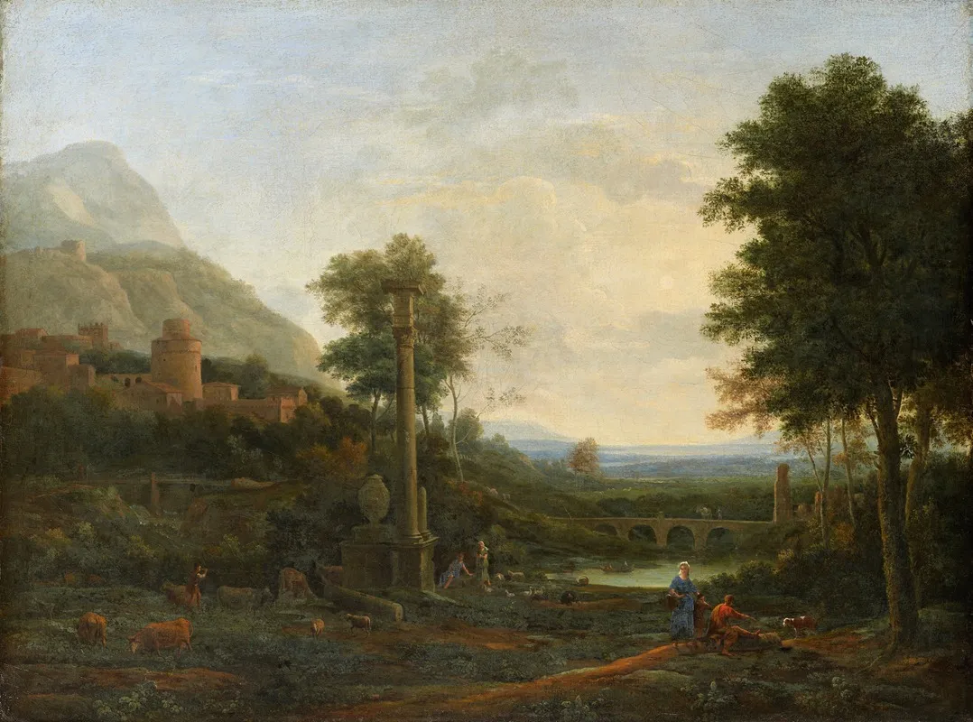 Landscape With A Column And Figures