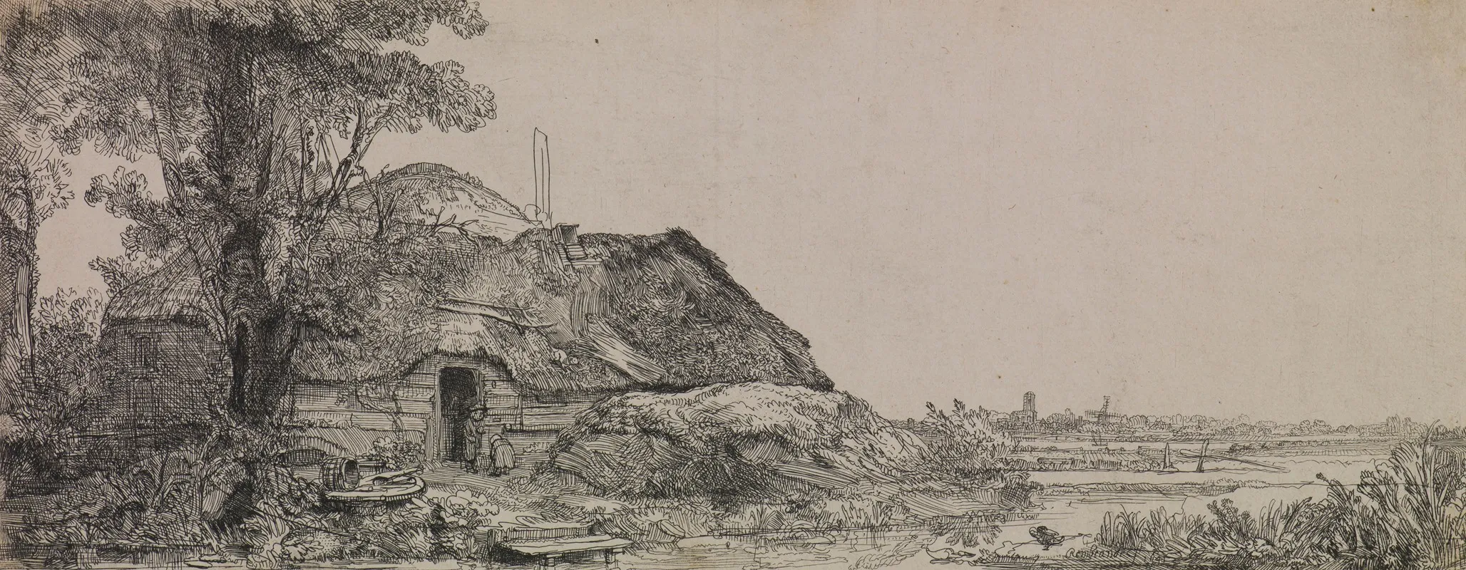 Landscape With A Cottage And A Large Tree