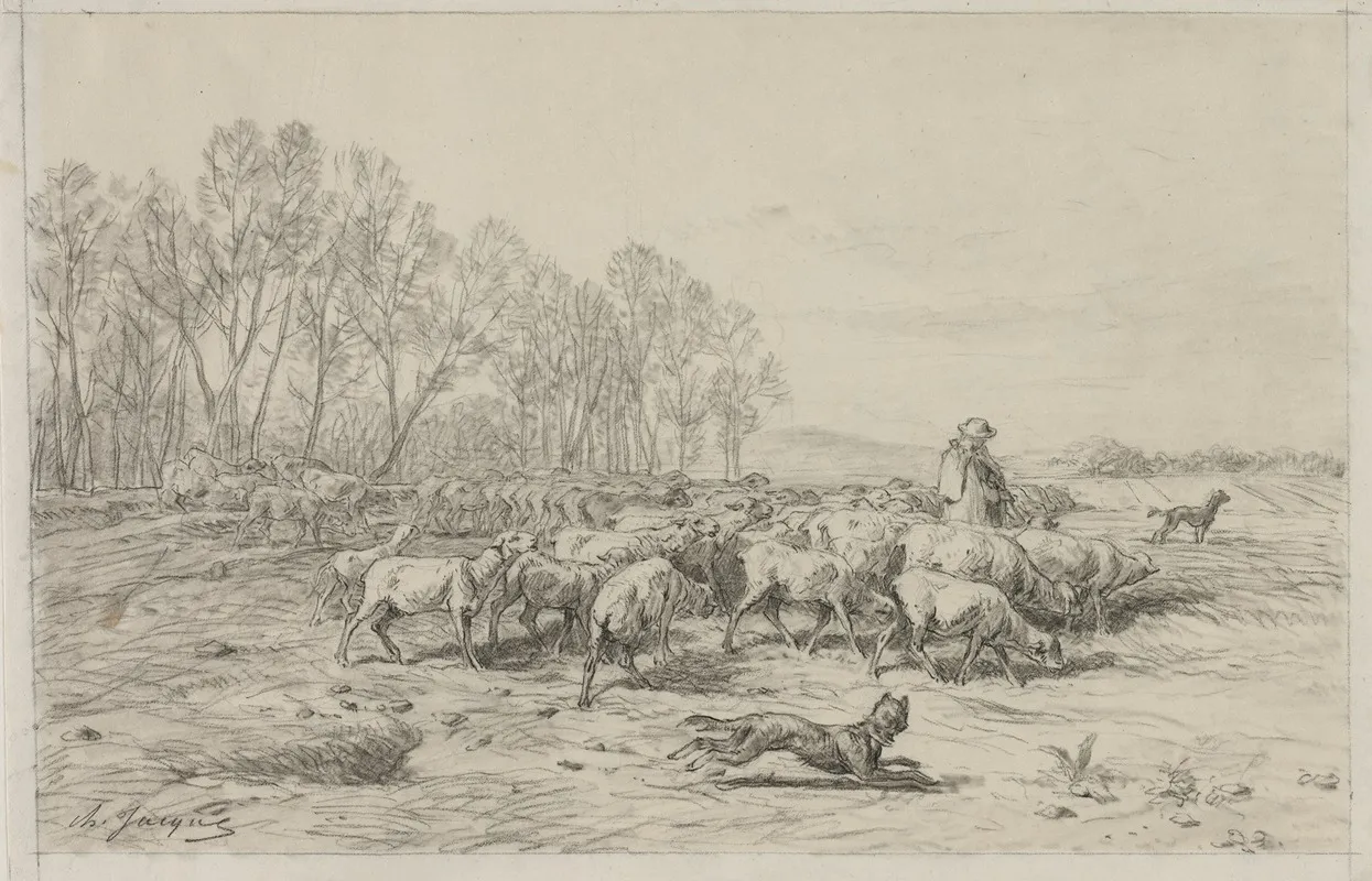 Landscape With A Flock Of Sheep 3