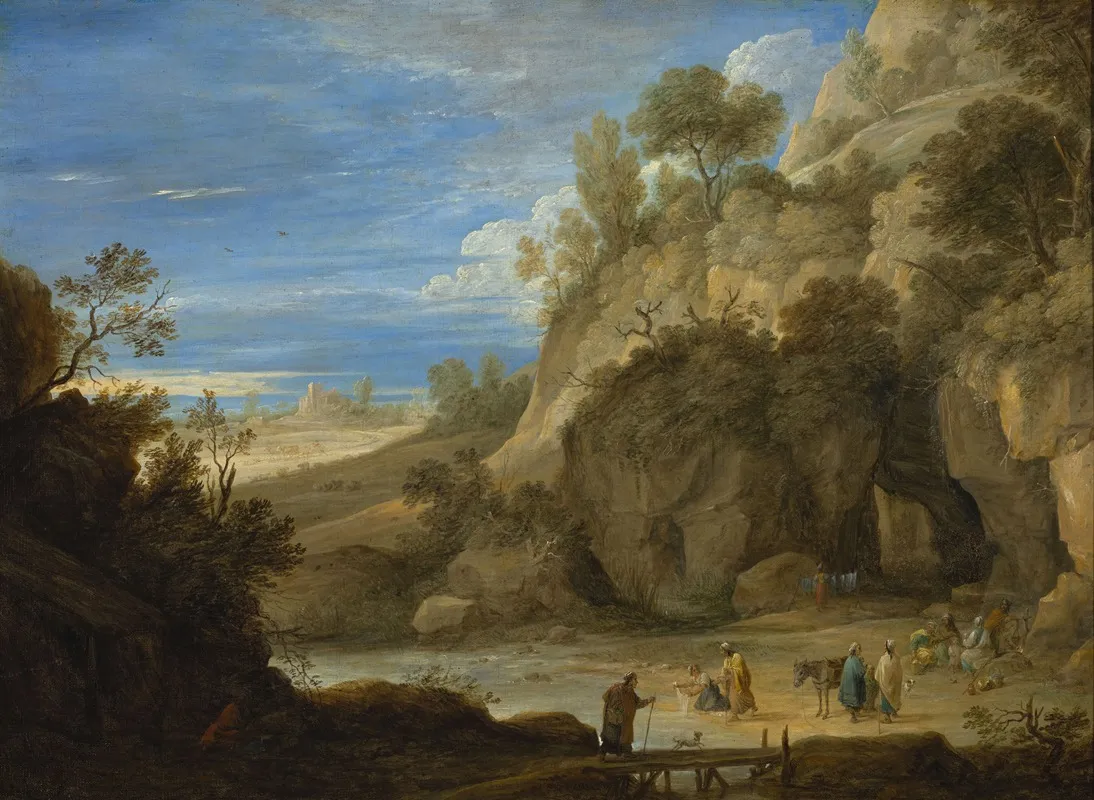 Landscape With A Gipsy Camp by David Teniers The Younger - Canvas Print