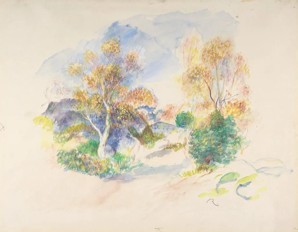 Landscape With A Path Between Trees