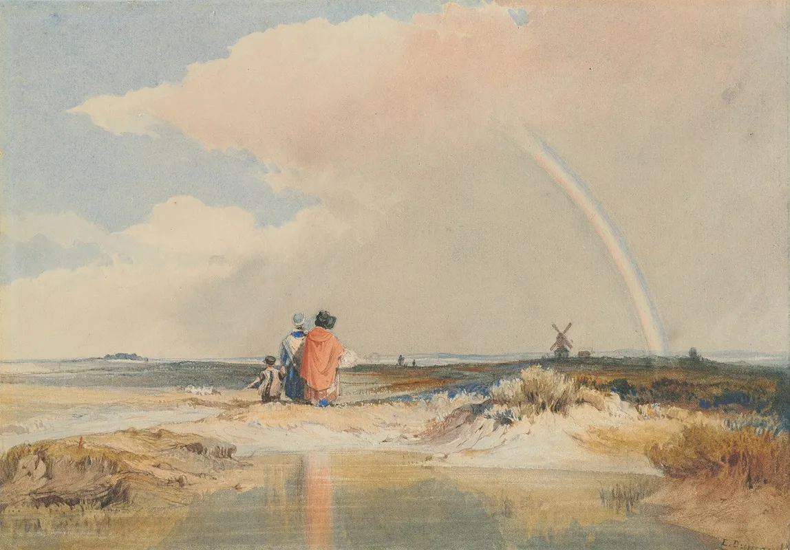 Landscape With A Rainbow 2 by Edward Duncan - Canvas Print