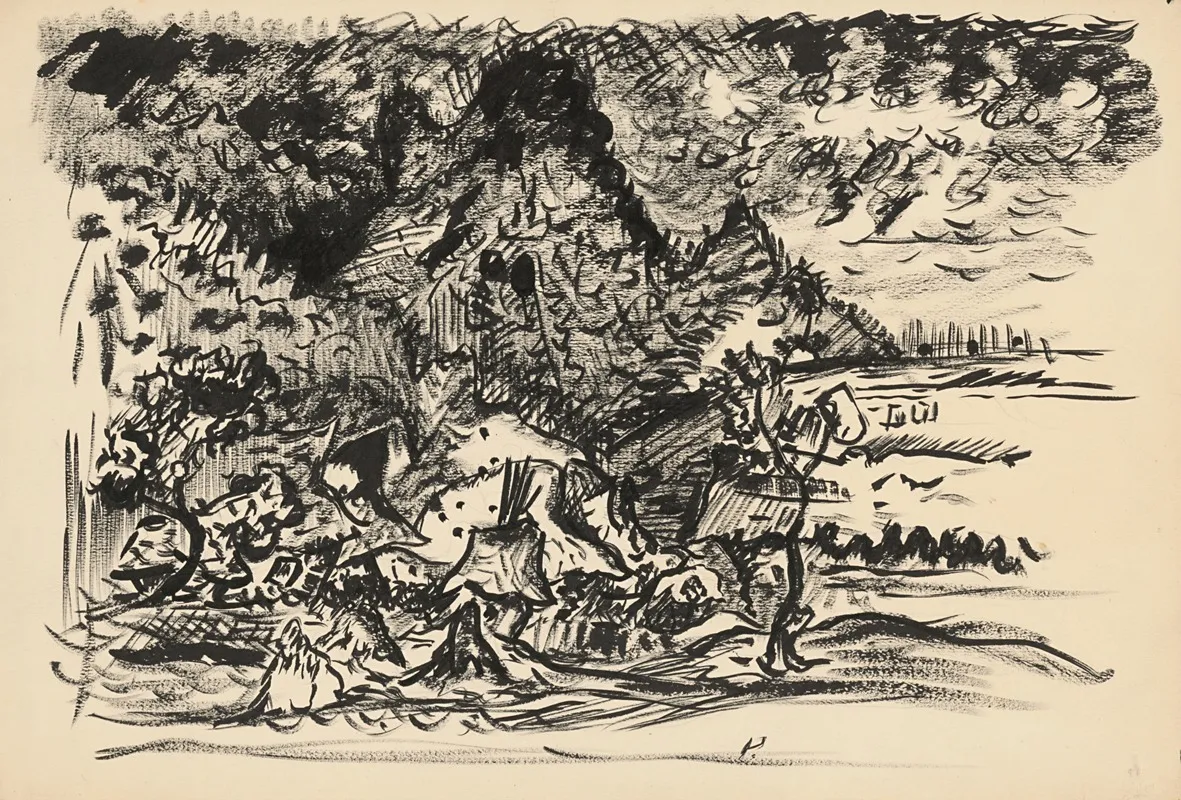 Landscape With A River Study