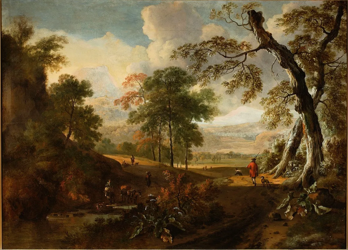 Landscape With A Road 2 by Jan Wijnants - Canvas Print