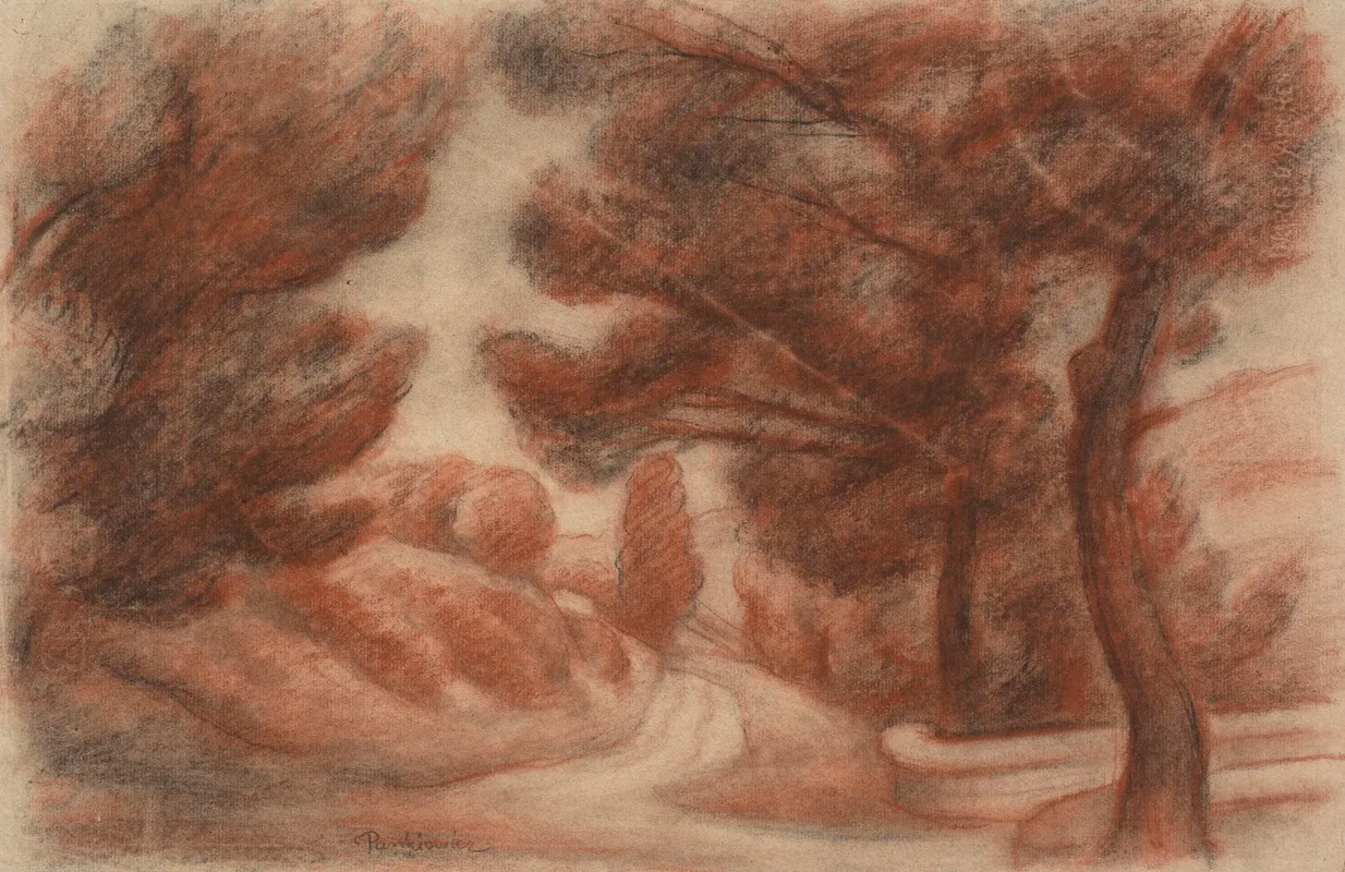 Landscape With A Road Among Trees