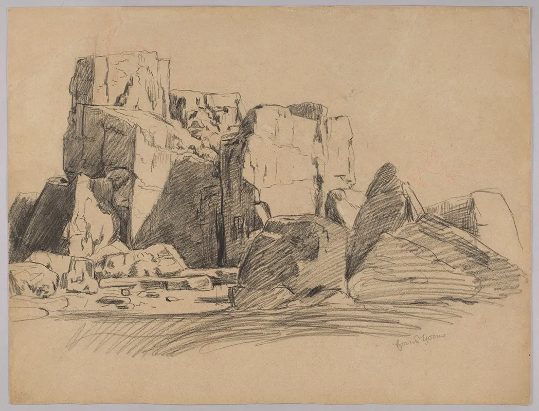 Landscape With A Rock Formation The So Called Ratselhath Felsen