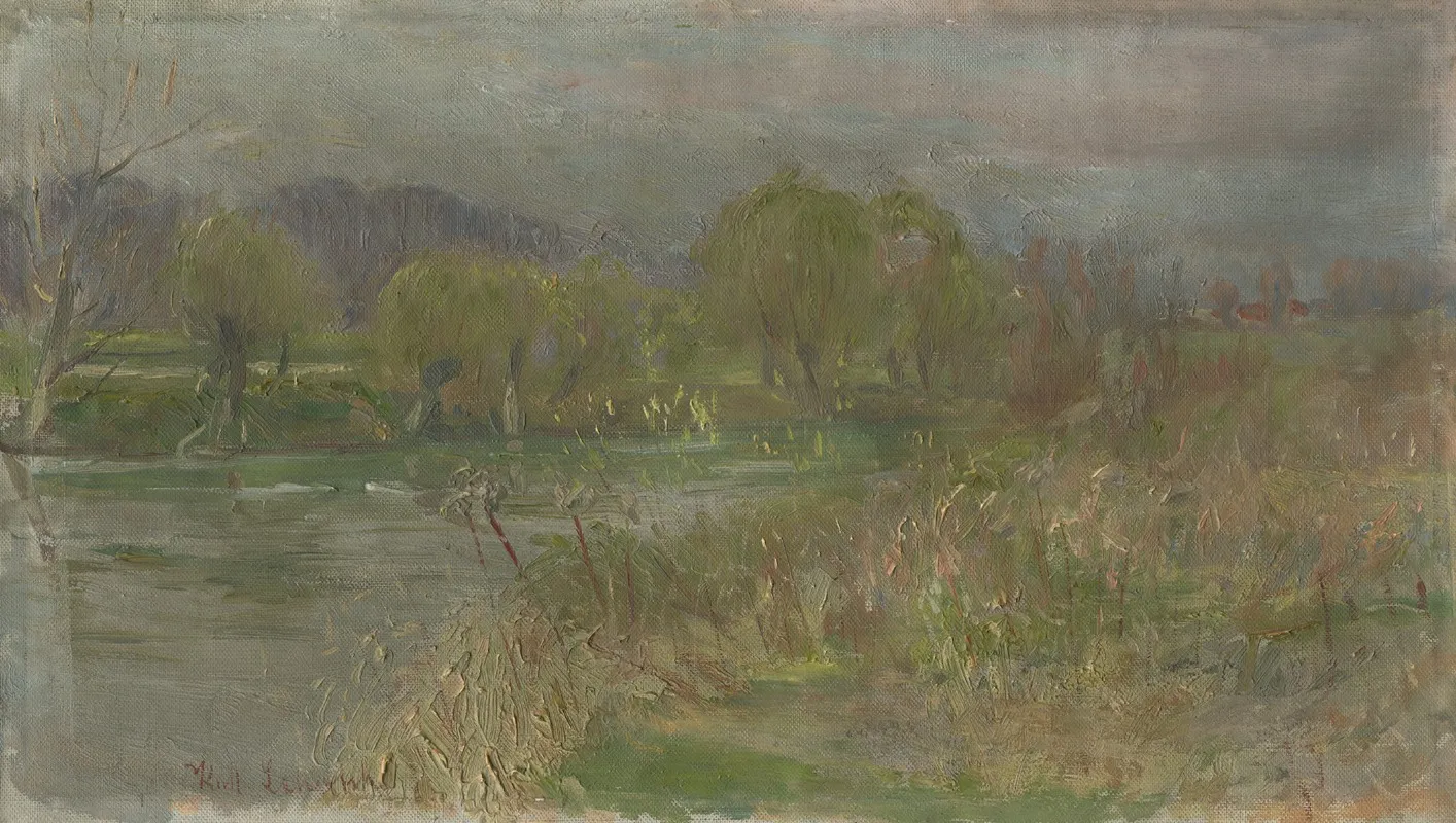 Landscape With A Swamp 2 by Karol Miloslav Lehotský - Canvas Print