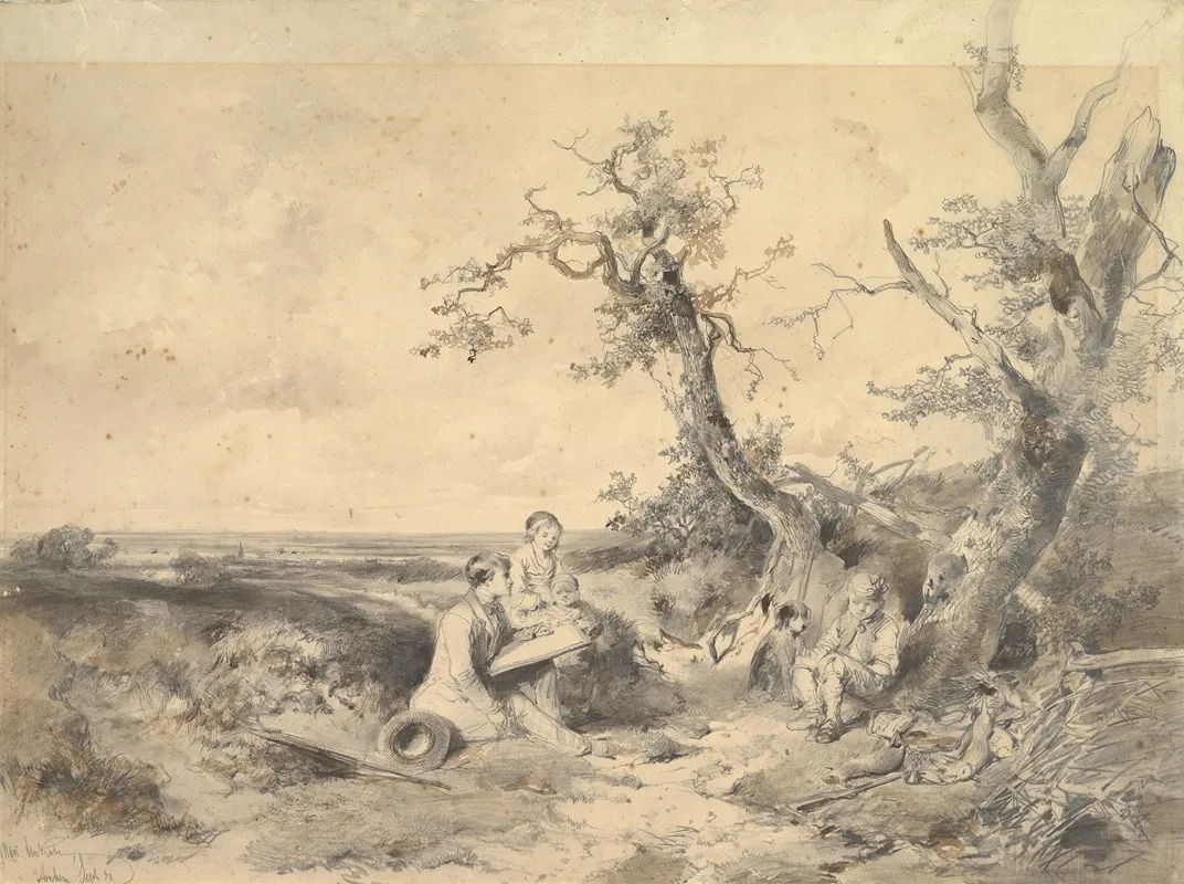 Landscape With An Artist Sketching