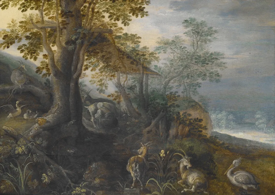 Landscape With Animals 3 by Roelant Savery - Canvas Print